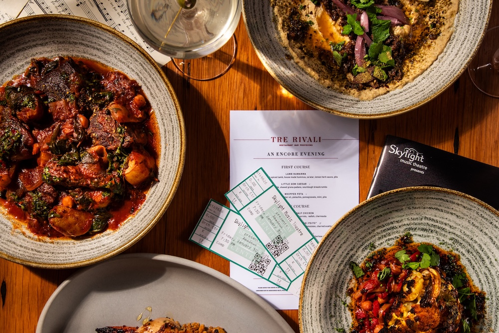 Tre Rivali dinner and a show menu