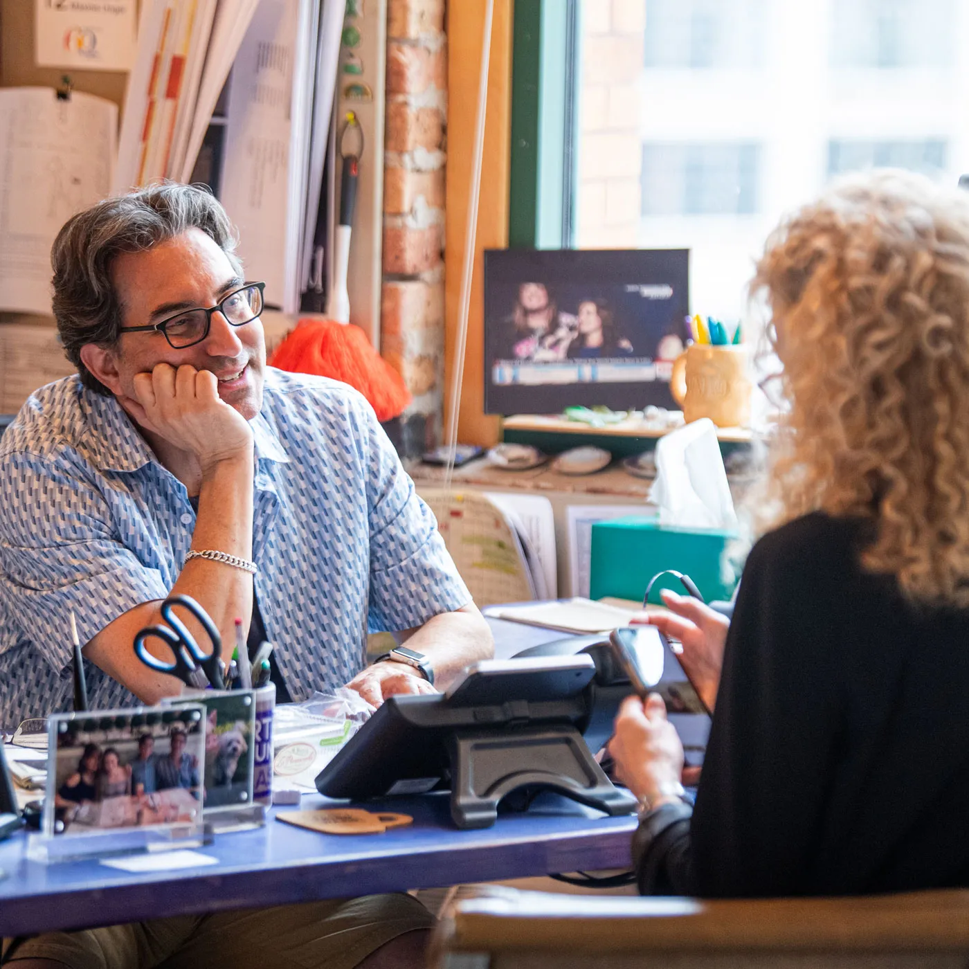 Skylight executive director and artistic director talking
