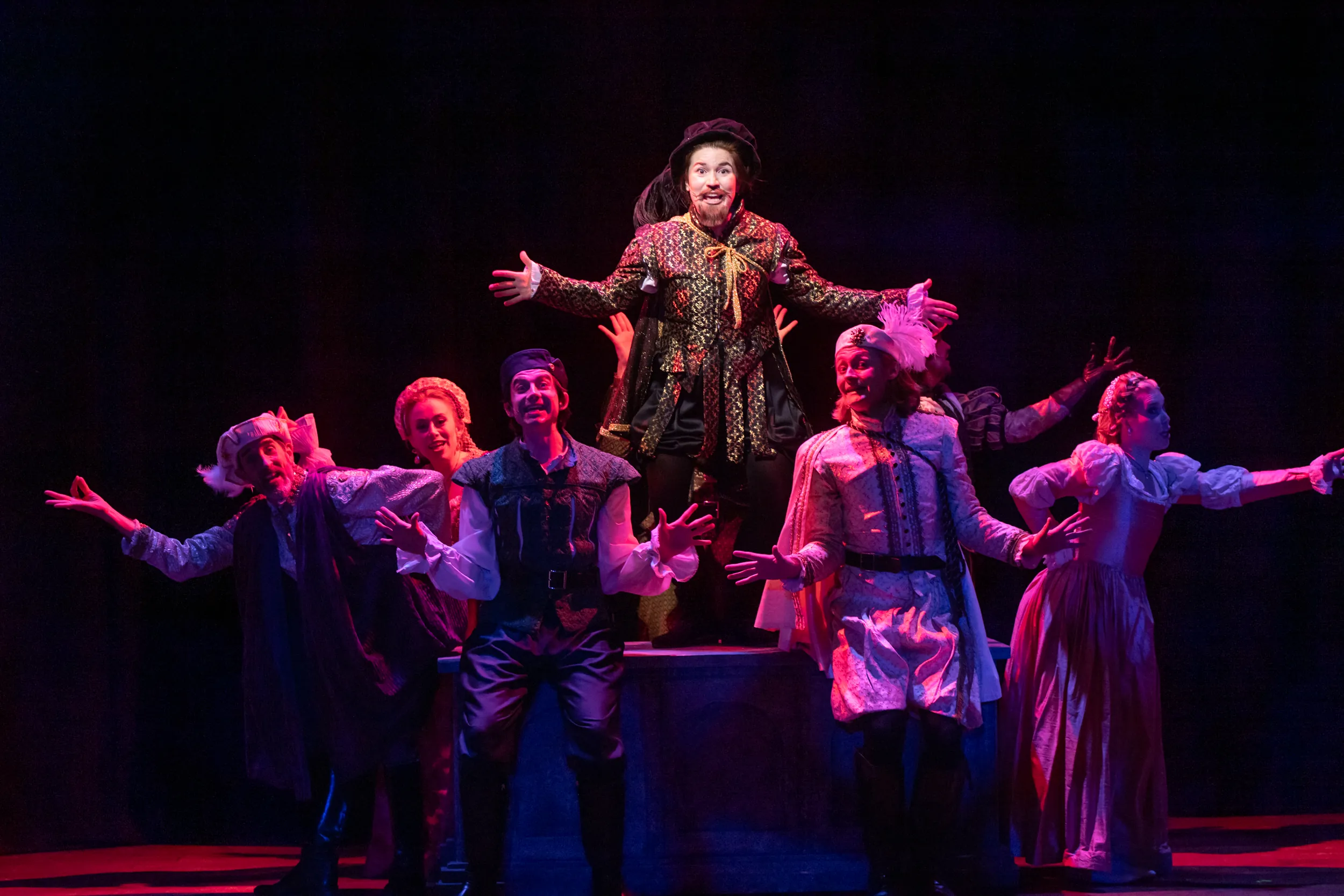 Multiple cast members signing during Juliet and Romeo performance