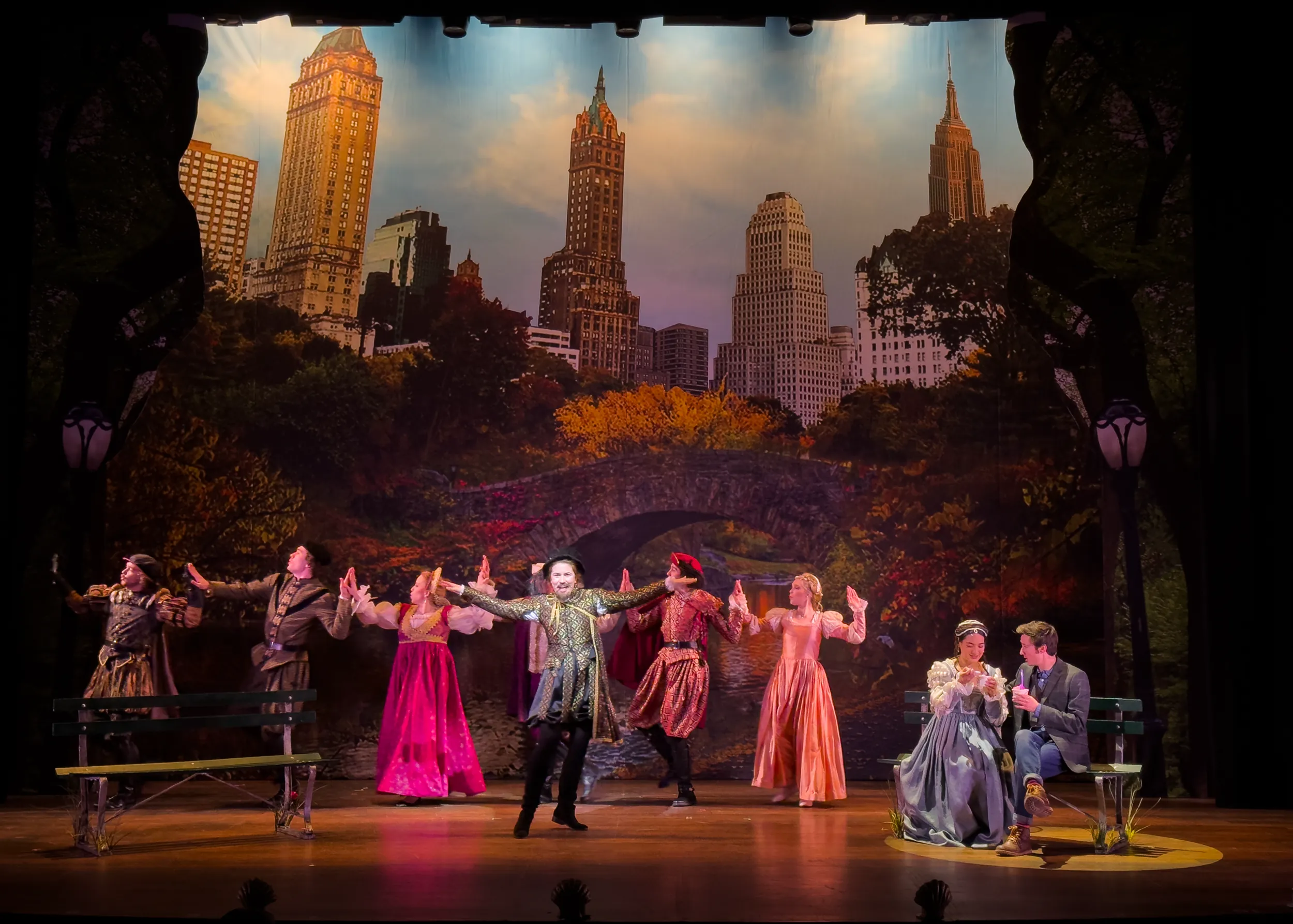 Cast members on stage during performance of Juliet and Romeo
