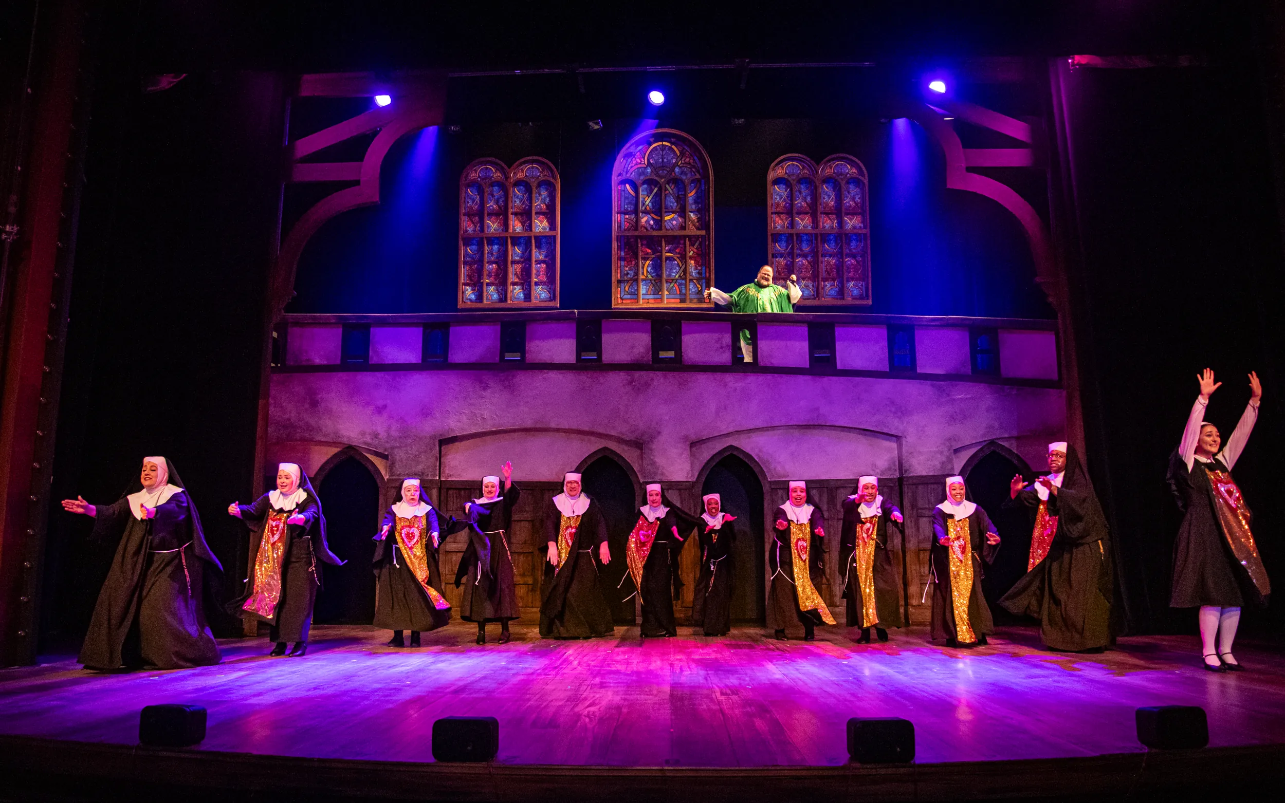Nuns on stage for Sister Act Performance