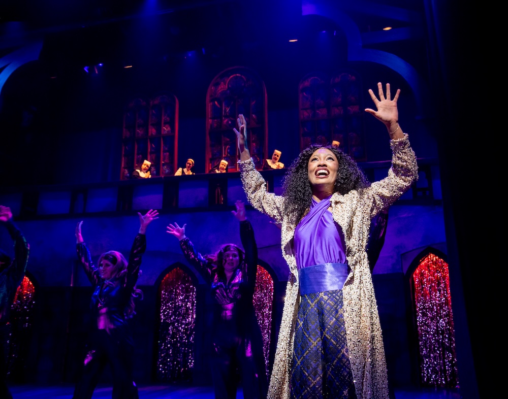 Mona Swain as lead of Sister Act on the Cabot Stage