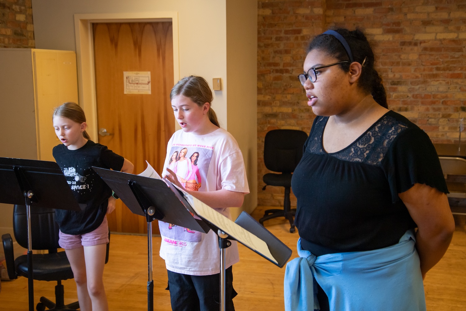 Students singing in Skylight Summer Musical Theater Camp