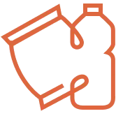 icon of bottle and snack bag