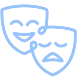 icon of comedy and drama masks